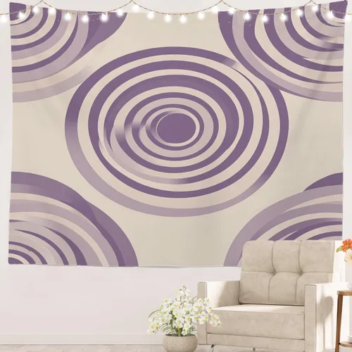 Vista 14 de Batmerry Abstract Repeat Polyester Tapestry, Tiled Directional Lightweight Wall Hanging High-Definition Print Backdrop For Dorm Room Bedroom Living