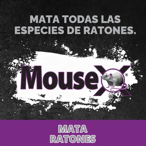 Vista 3 de MouseX Pellets de cebo de control de roedores para ratas y ratones - Pellets de uso en interiores y exteriores Bolsa de 5 onzas Sin veneno