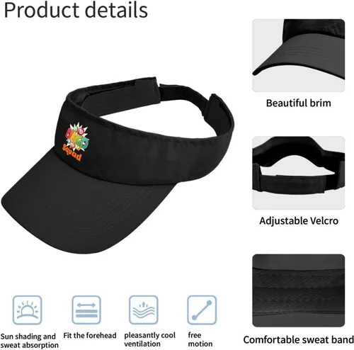 Vista 8 de Bingos Squad - Viseras para el sol para mujer, sombreros con visera para el sol, sombreros retro divertidos