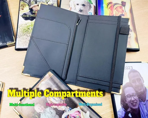 Vista 7 de Diseña tu Libro de Servidor, Personaliza Libros de Servidor para Meseras 8.3x5.2", Cartera de Servidor con Bolsillo con Cremallera, Libro de Mesera