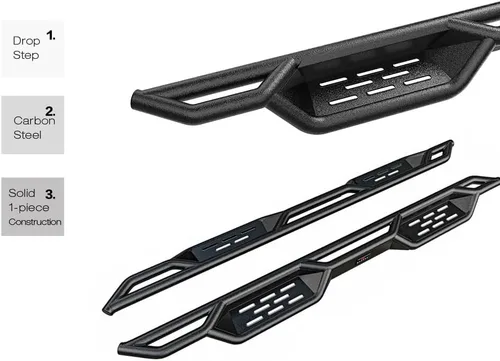 Vista 3 de HD Ridez Estribos de estilo desplegable, escalón lateral compatible con Nissan Frontier 2005-2026 Crew Cab