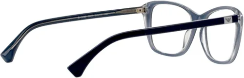 Vista 7 de Emporio Armani - Lentes EA3083 - 5517 azul claro Whisteria malva malva transparente con lente de demostración transparente de 2126in Whisteria