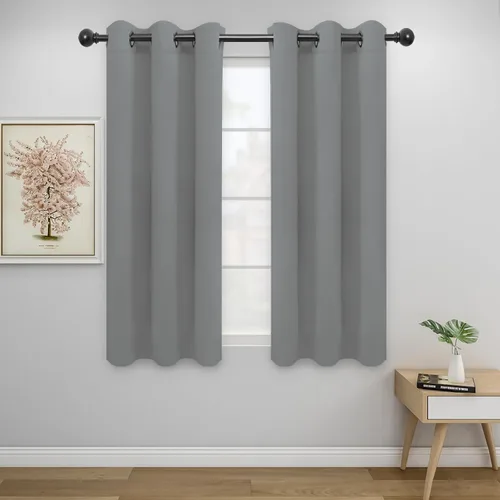 Vista 233 de Easy-Going - Cortinas opacas para dormitorio, aislamiento térmico sólido con ojales, cortinas de ventana para reducción de ruido, cortinas