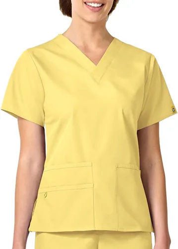Vista 9 de Wink Origins Bravo-Women's V-Neck Scrub Top Negro