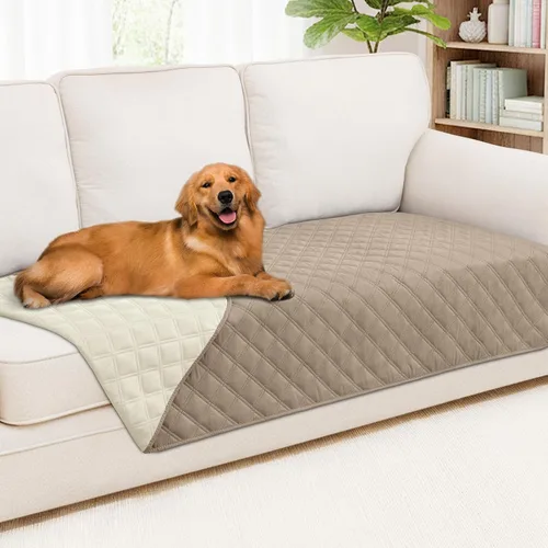 Vista 148 de Smiry Funda Impermeable para Cama de Perro Manta para Mascotas, Manta Suave y Lavable para Perros para Muebles Cama Sofá Sofá Reversible, a Cuadros