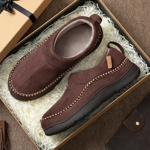 Vista 3 de Zigzagger - Pantuflas de tobillo estilo mocasín para hombre, para interior y exterior