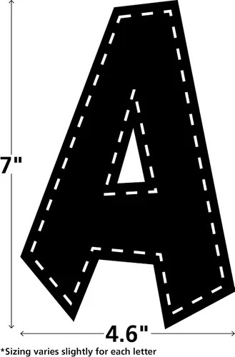 Vista 4 de Teacher Created Resources Black Stitch - Letras divertidas de 7 pulgadas