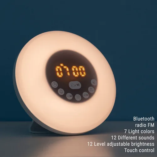 Vista 4 de Despertador Amanecer Recargable con Altavoz Sunrilk InnovaGoods