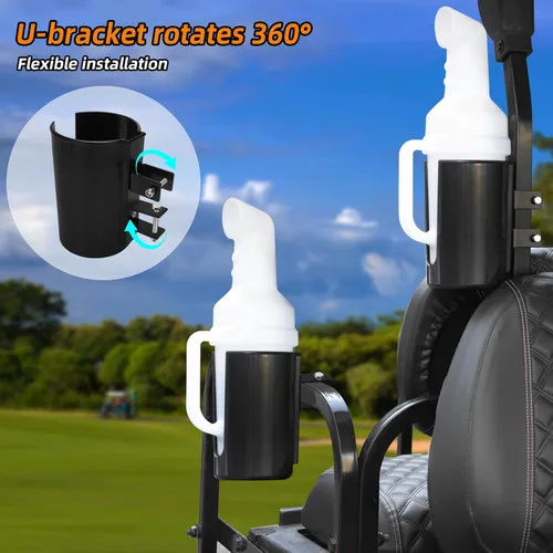 Vista 3 de Roykaw Botella de arena para carrito de golf, olla de arena con soporte, botella de arena universal de llenado Divot compatible con modelos EZGO