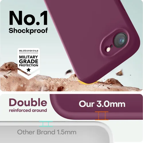 Vista 544 de LOVE 3000 Diseñada para Funda iPhone Air, Silicona Premium [Compatible con Magsafe][Forro de Microfibra Suave Anti-Rayones] Funda Protectora
