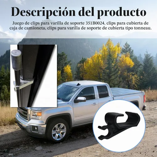 Vista 2 de 2 clips de cubierta Tonneau 351B0024 Sustituto para clips de varilla