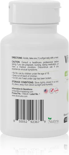 Vista 9 de Vitamina E 400 UI Softgels Antioxidante Skin Support 100 Count