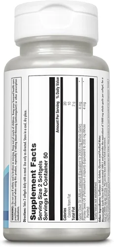 Vista 2 de KAL Cápsulas blandas de aceite de clavo de ajo – Suplemento de aceite de ajo para mujeres y hombres, 50 porciones por recipiente, toma 2 diarias