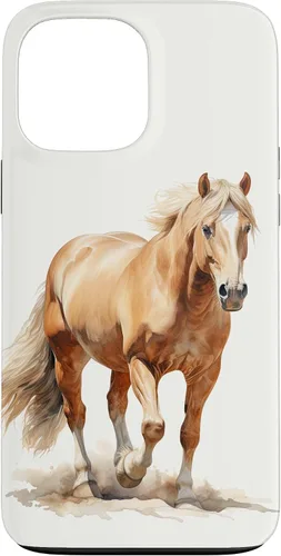 Vista 24 de Funda para iPhone 16 con diseño de caballo Palomino