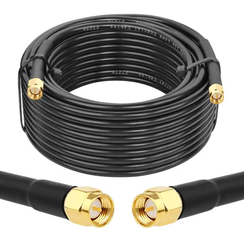 Vista 9 de Cable RG58 SMA - Extensión de cable SMA macho a macho de baja pérdida de 3 pies de 50 ohmios para aplicaciones de antena de radio 3G/4G/LTE/GPS/RF