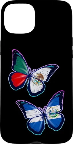Vista 9 de El Salvador y México bicultural Roots - Carcasa para iPhone 17 (versión mariposa)