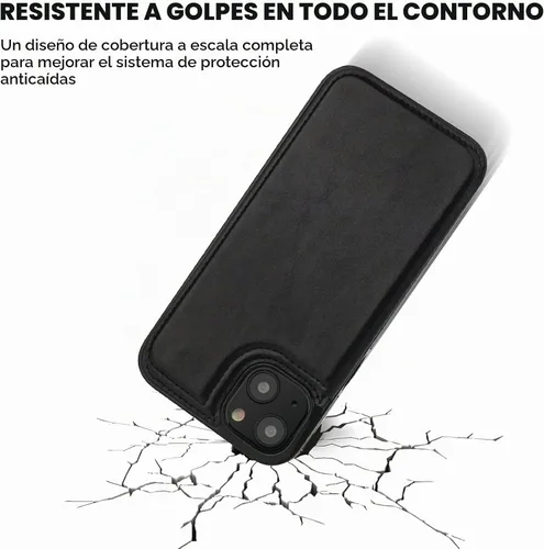 Vista 6 de ONETOP - Funda tipo cartera compatible con iPhone 14 Plus con soporte para tarjetas, funda de piel sintética con soporte y ranuras para tarjetas