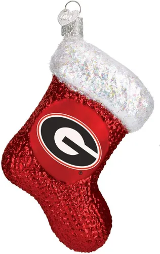 Vista 9 de Old World Christmas University of Georgia Hairy Dawg - Adorno de cristal soplado para árbol de Navidad, decoración navideña hecha a mano, colección