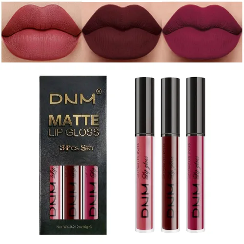 Vista 15 de AMY'S DIARY Juego de 3 Lápices Labiales Líquidos Mate Rojo Brillante, Tinte de Labios de Larga Duración 24 Horas Impermeable, Juego de Regalo de 05