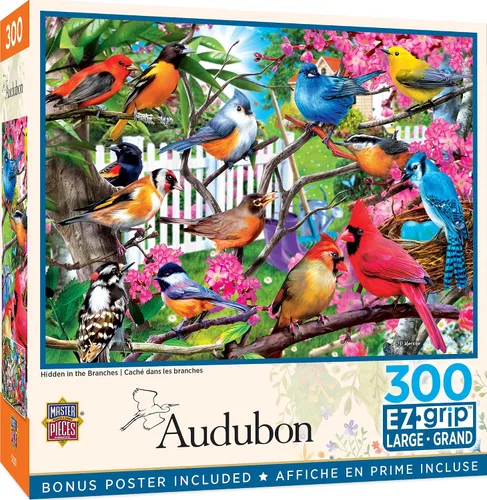 Vista 13 de MasterPieces Rompecabezas EZ Grip de 300 piezas, una casa de pájaros americana, 18 x 24 pulgadas