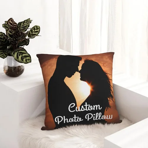 Vista 4 de Funda de almohada personalizada con foto, fundas de almohada personalizadas con imagen, funda de cojín decorativa para sofá, cama, sala de estar