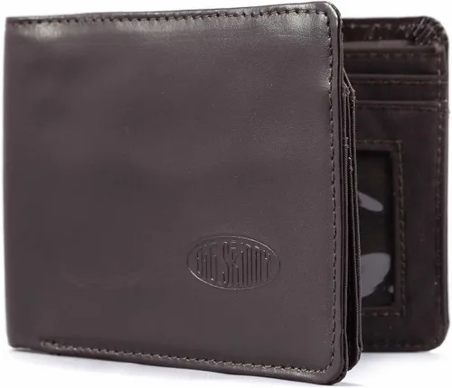 Vista 5 de Big Skinny Billetera delgada de cuero para hombre, con capacidad para hasta 30 tarjetas