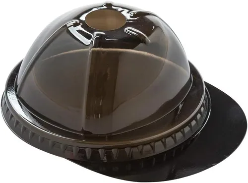 Vista 2 de Restaurantware Solo tapas: Visage 91216 onzas tapas de copa domo 1000 tapas de cúpula para vasos de beber, diseño de gorra de béisbol redonda, tapas