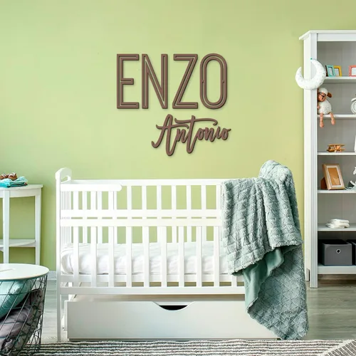 Vista 8 de Letreros de Primer y Segundo Nombre para Guardería Letreros de Nombre de Madera para Cuarto de Niños Letrero de Nombre Personalizado