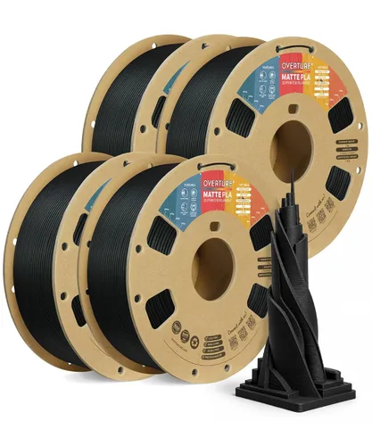 Vista 24 de OVERTURE - Filamento de fibra de carbono PLA para impresora 3D de 1.75 mm, carrete de cartón PLA de 2.2 libras, precisión dimensional +/- 0.02 mm