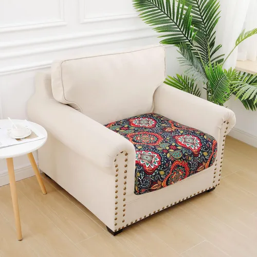 Vista 147 de hyha Fundas de cojín de sofá estampadas, fundas de sofá florales lavables para sofás con 2 cojines, fundas de cojín de patrón elástico para muebles