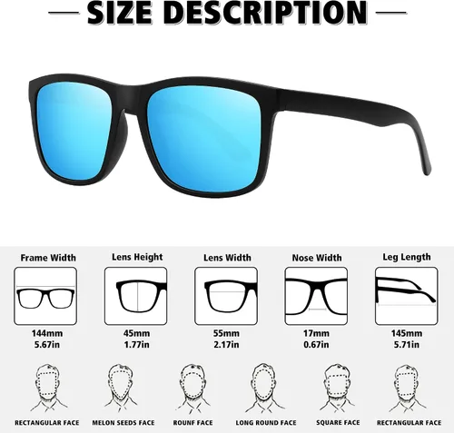 Vista 3 de MEETSUN Gafas de sol polarizadas para hombres y mujeres protección UV Estándar