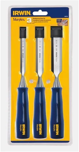 Vista 2 de Irwin Tools IRWIN 1769179 - Juego de cinceles para carpintería de 3 piezas (1/2, 3/4 y 1 pulgada)