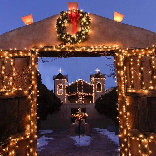 Vista 7 de Guirnalda de luces de Navidad para interiores y exteriores, luces para árbol de Navidad, con certificación UL, función de memoria con enchufe