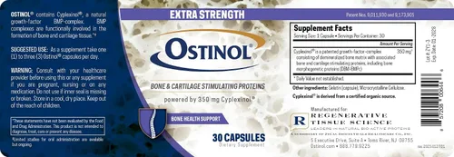 Vista 8 de ZyCal Bioceuticals Ostinol(TM) 350 Suplemento para huesos y articulaciones con 350 mg de Cyplexinol® Bio-Active Protein Complex - para pérdida ósea