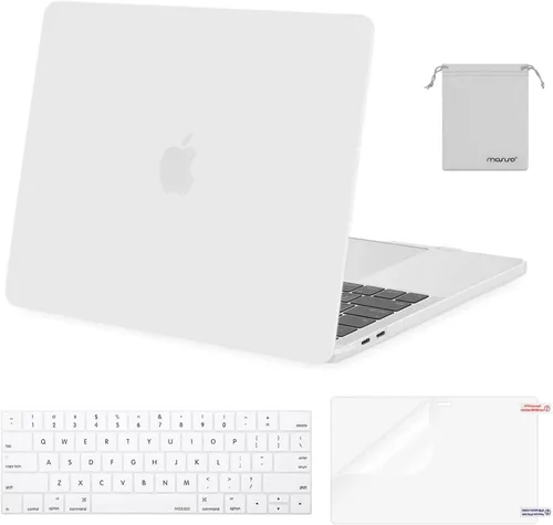 Vista 51 de MOSISO - Carcasa rígida de plástico, cubierta de teclado, protector de pantalla y bolsa de almacenamiento para MacBook Pro 13 pulgadas/33 cm