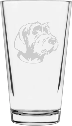 Vista 336 de Podenco Canario - Vaso de pinta de 16 onzas con temática de perro personalizado