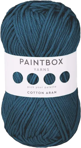 Vista 21 de Paintbox Yarns 100% algodón Aran, 50 g (1.76 oz), 85 m (93 yardas) - Lana blanca en cartón para crochet, tejer - Suave, ligera para suéter, ropa