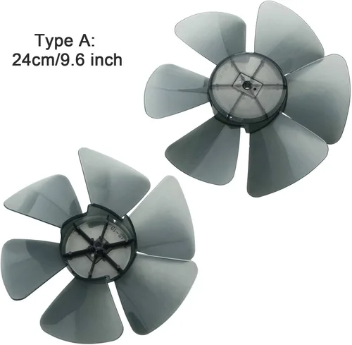 Vista 4 de dPois Hoja de ventilador de plástico hojas universal para el hogar, pedestal de pie para ventilador de mesa, pieza de repuesto con cubierta de Negro