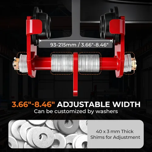 Vista 4 de BEAMNOVA - Carrito manual de 3 toneladas para brida de 3.66" a 8.46", anillo