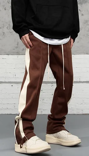 Vista 31 de Pantalones deportivos de gamuza sintética para mujer, pantalones de baile acampanados para hombre
