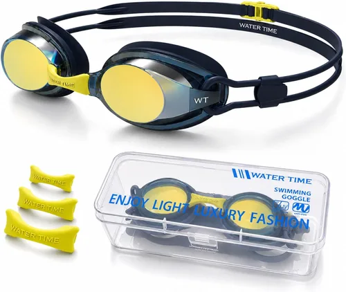 Vista 9 de Gafas de natación unisex Swipe para hombres y mujeres, antivaho, tecnología UV, correa doble, sin fugas, gafas de natación