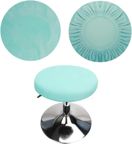 Vista 15 de Fundas redondas de terciopelo para taburetes de bar de 12-16 pulgadas, fundas redondas, lujosas, elásticas, resistentes a las arrugas, lavables, a