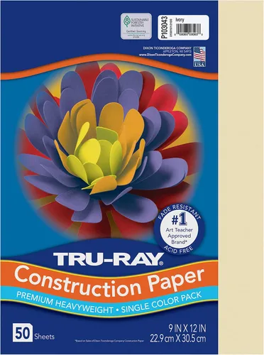 Vista 9 de Tru-Ray Papel de Construcción 9x12 Almendra