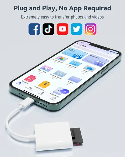 Vista 5 de Lector de tarjetas SD USB-C, adaptador SD/MicroSD de doble ranura