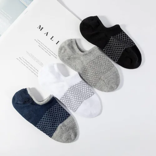 Vista 6 de IDEGG - Calcetines invisibles para hombre de corte bajo, calcetines cortos de tobillo para hombres, calcetines deportivos casuales con agarre