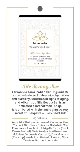 Vista 4 de NILE BEAUTY BAR-JABÓN FACIAL ACEITE DE SEMILLAS NEGRA CON CARBÓN ACTIVADO