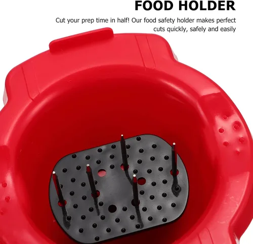 Vista 8 de Soporte de seguridad para cortar alimentos, 2 unidades, protector de dedos multifuncional para cocinar, se adapta a todas las verduras, frutas