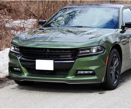 Vista 4 de Q1-TECH, 9 piezas de difusor de parachoques delantero y falda lateral compatible con Dodge Charger SE/RT/SXT/GT Base Trim 2015-2023, parachoques