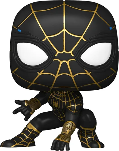 Vista 2 de Funko POP Marvel: Spider-Man: No Way Home - Spider-Man en traje negro y dorado, 3.75 pulgadas, (56827)