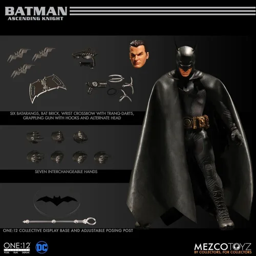 Vista 2 de Mezco Toys One:12 Collective: DC Ascending Knight Batman Figura de acción